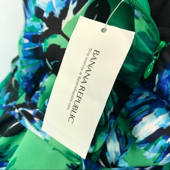 Green floral dress size 14 Banana Republic - Picture 3 of 10